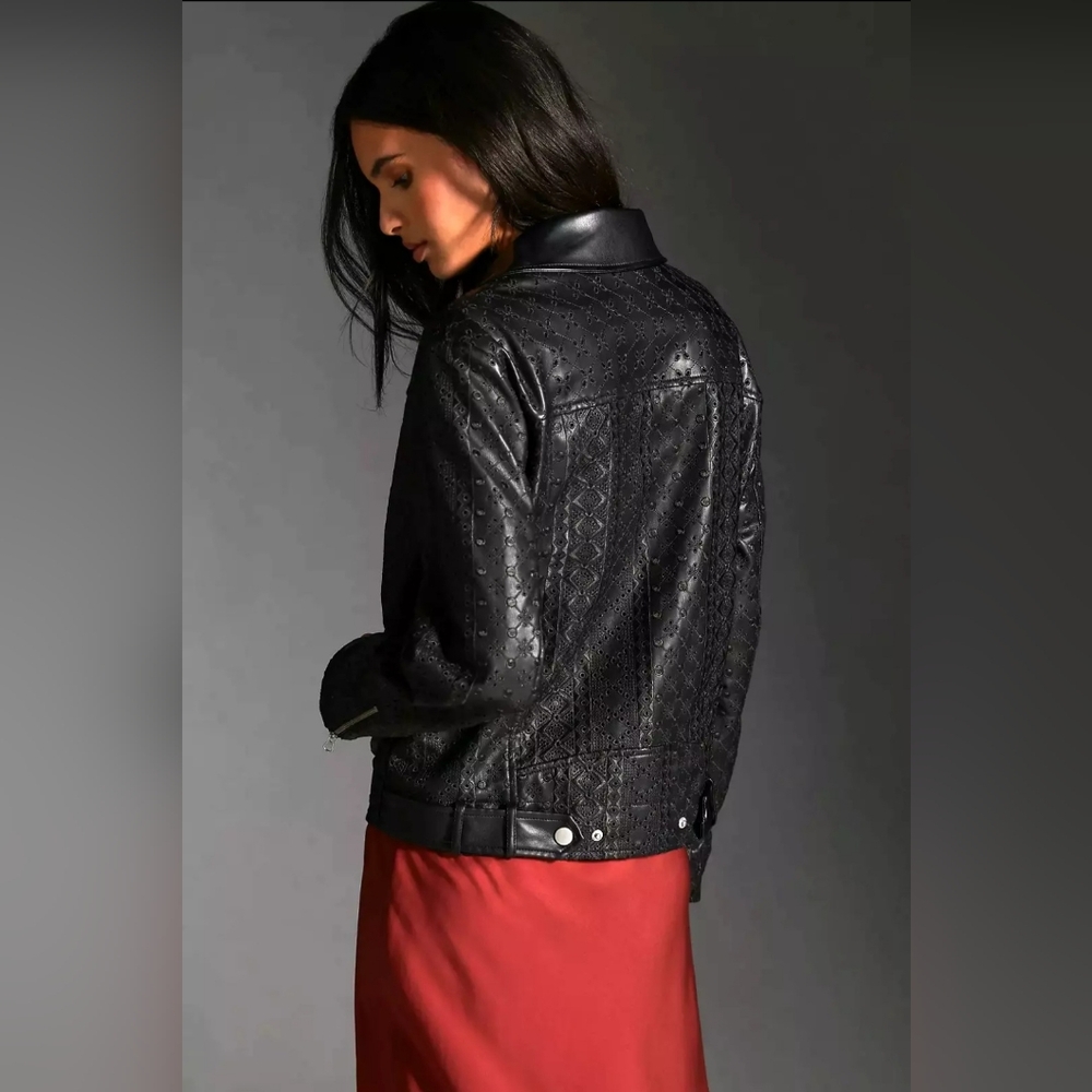 Anthropologie Leather Jacket NEW - Picture 7 of 7